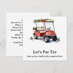 Golf-Weihnachtsfeier Lasst uns mit Santa Abschlage Einladung