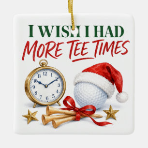 Golf-Weihnachtsfeier mit Golfball für Golfer   Keramikornament