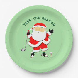 Golf Weihnachtsfeiertag Pappteller