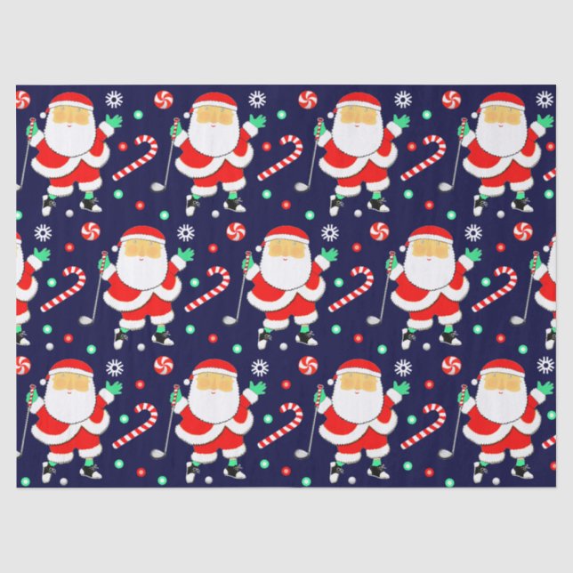 Golf-Weihnachtsgeschenk Seidenpapier (Vorderseite)