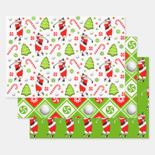 Golf Weihnachtsgeschenk Wrapping Paper Geschenkpapier Set