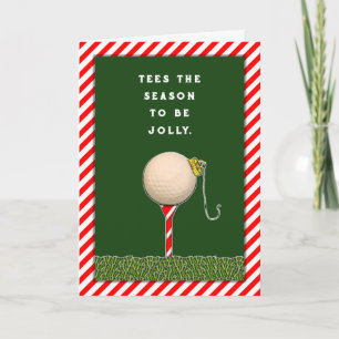 Golf-Weihnachtsgrüße Feiertagskarte