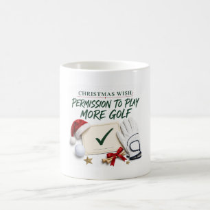 Golf-Weihnachtsgrüße-Kaffeetasse mit Golfball Kaffeetasse