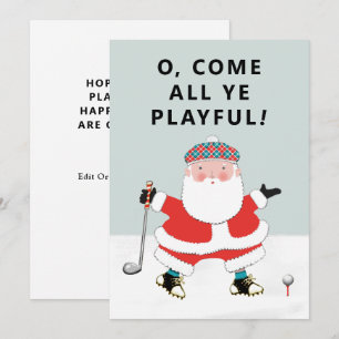 Golf-Weihnachtsgrußkarten