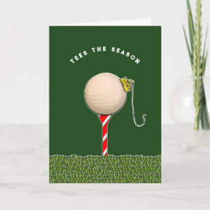 Golf-Weihnachtsgrußkarten Feiertagskarte
