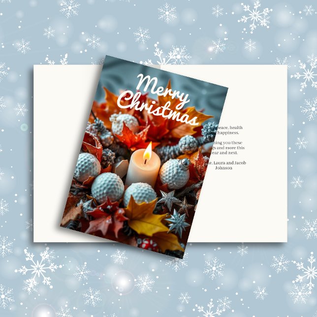 Golf Weihnachtskerze Feiertagskarte (Von Creator hochgeladen)