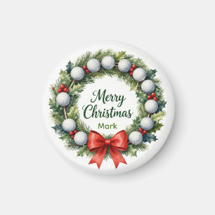 Golf-Weihnachtskranz  Magnet
