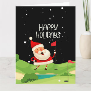 Golf Weihnachtsmann Frohe Feiertage Weihnachten Go Karte