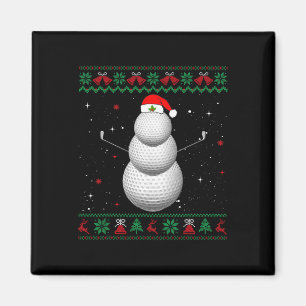 Golf Weihnachtsmann Schneemann Ball Hässliches Wei Magnet