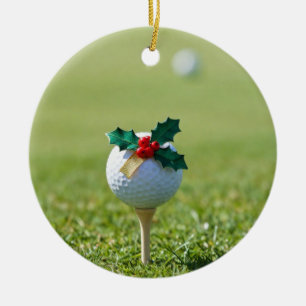 Golf-Weihnachtsmotiv für Weihnachten Keramik Ornament