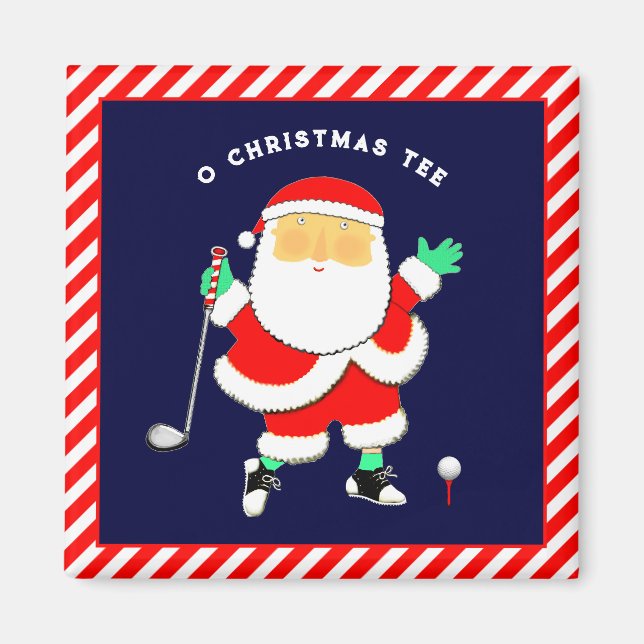 Golf-Weihnachtsstrumpf-Füller Magnet (Vorne)