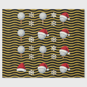 Golf-Weihnachtsthema Geschenkpapier