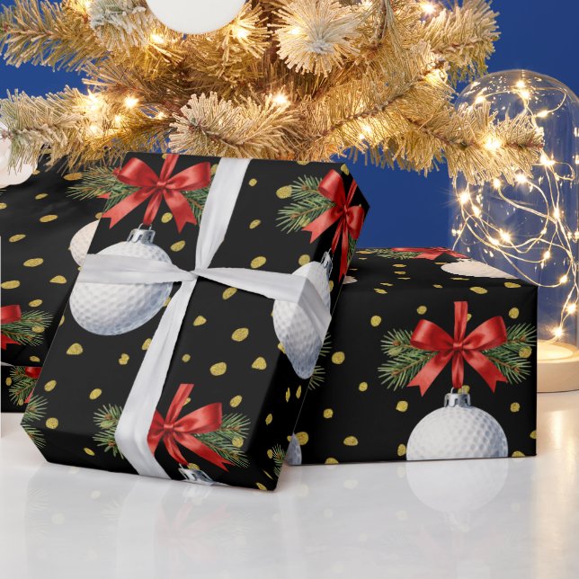 Golf Weihnachtsthema  Geschenkpapier (Feiertage)