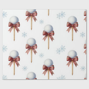 Golf-Weihnachtsthema Geschenkpapier