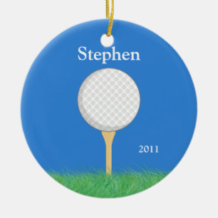 Golf-Weihnachtsverzierung Keramikornament