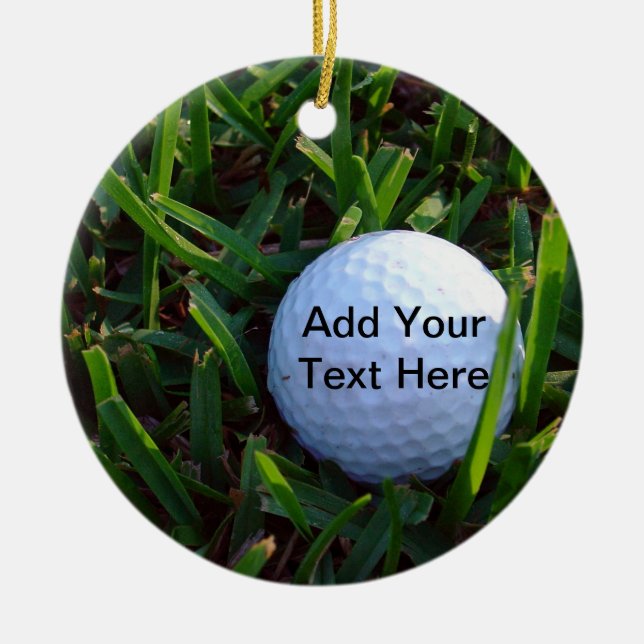 Golf-Weihnachtsverzierung Keramikornament (Vorne)
