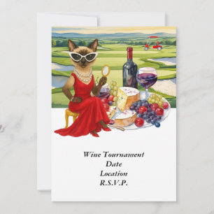 Golf-Weinverkostungsturnier mit Wein auf dem Platz Einladung