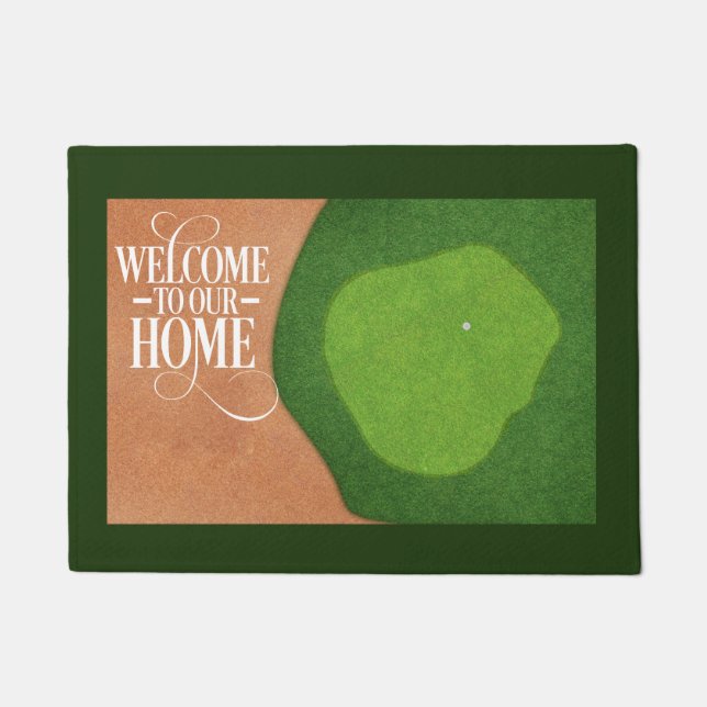 Golf Welcome door matte Golfplatz für Golfer (Vorderseite)