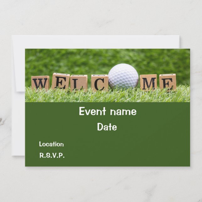 Golf Welcome Party Einladung card (Vorderseite)
