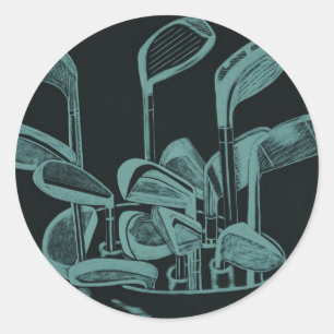 Golf-Werkzeuge Runder Aufkleber