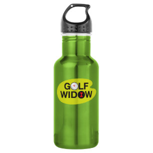 Golf Widow_Abzeichen der Ehre_auf der grünen Trinkflasche