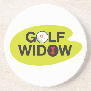Golf Widow Badge of Honor Sandstein Untersetzer