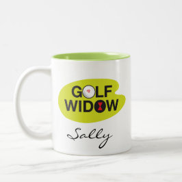 Golf Widow_Badge von Honor_on das green_template Zweifarbige Tasse