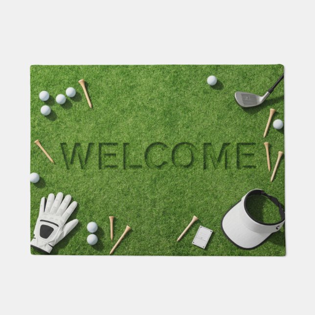 Golf Willkommen bei Golfer Home  Fußmatte (Vorderseite)