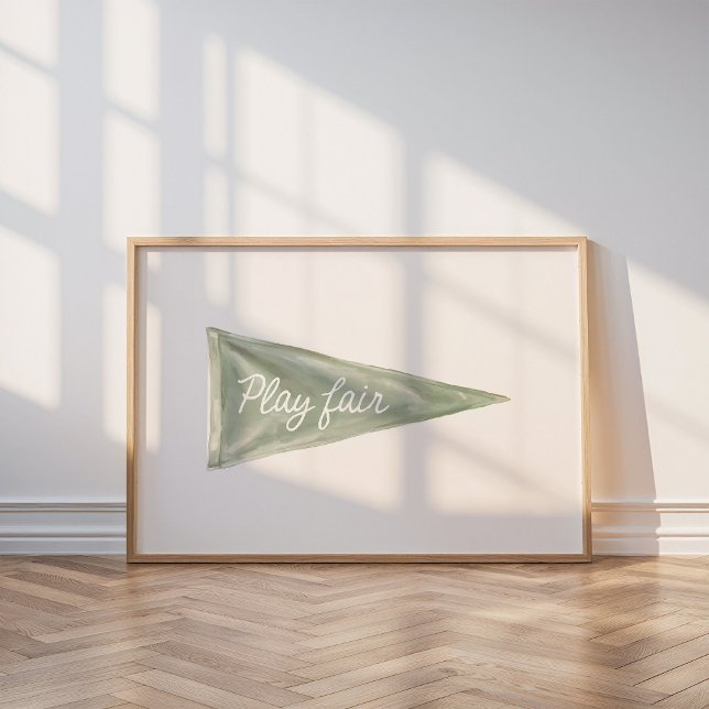 Golf-Wimpel-Wandkunst 'Play Fair' Poster (Von Creator hochgeladen)