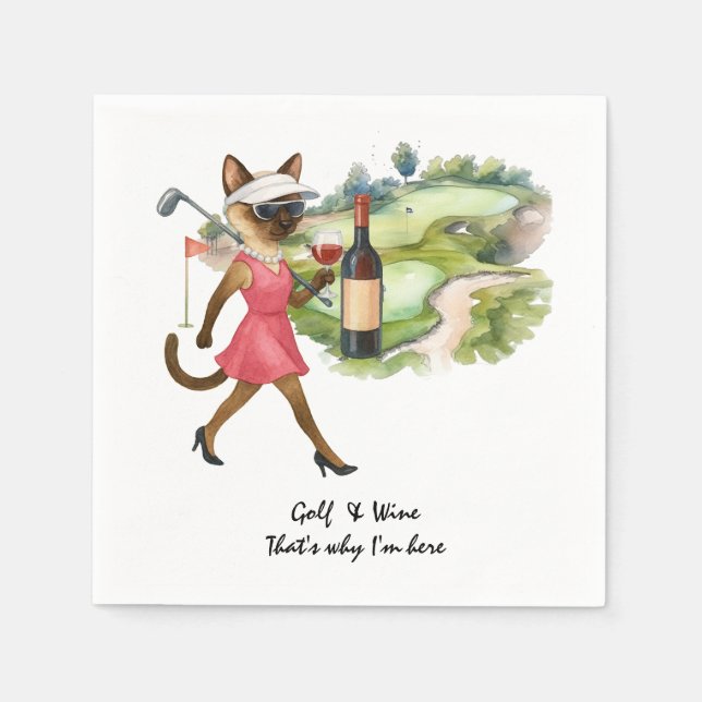 Golf Wine Tasting Event  Serviette (Vorderseite)