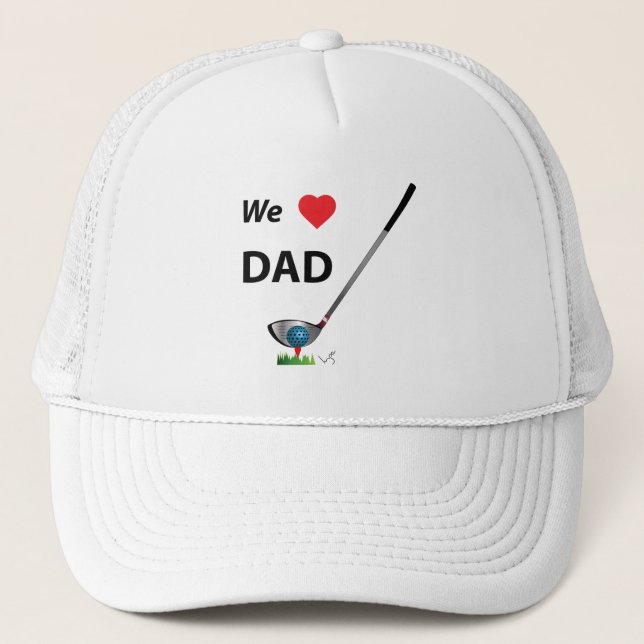 GOLF - Wir Liebe Vater, Cool Golf Truckerkappe (Vorderseite)
