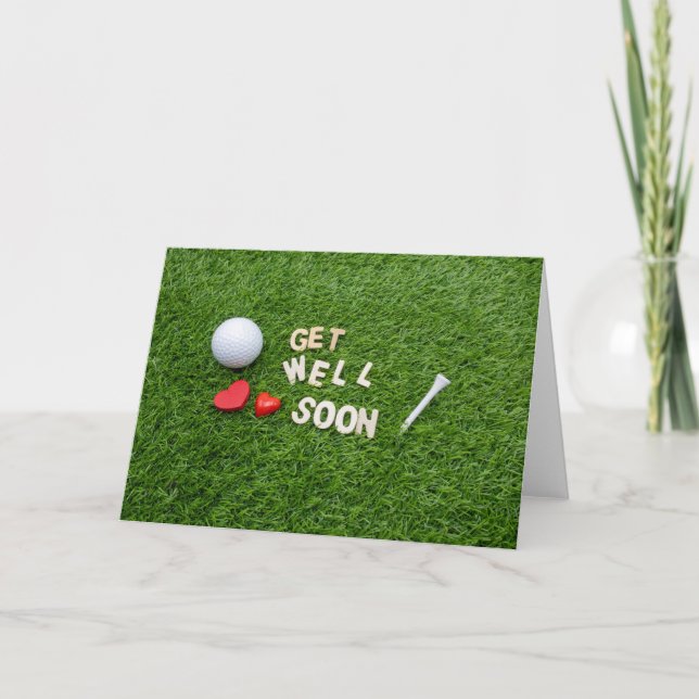Golf wird mit Golf Tee Liebe gut Karte (Vorderseite)