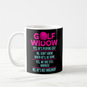 Golf Witwe Ehefrau noch Verheiratet Golfer Funny Kaffeetasse