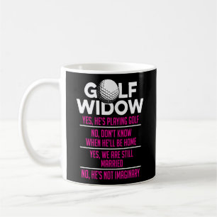 Golf Witwe Ehefrau noch Verheiratet Golfer Funny Kaffeetasse