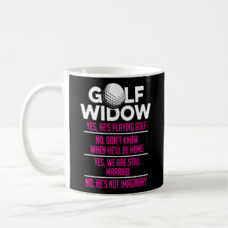 Golf Witwe Ehefrau noch Verheiratet Golfer Funny Kaffeetasse