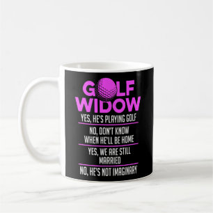 Golf Witwe Ehefrau noch Verheiratet Golfer Funny Kaffeetasse
