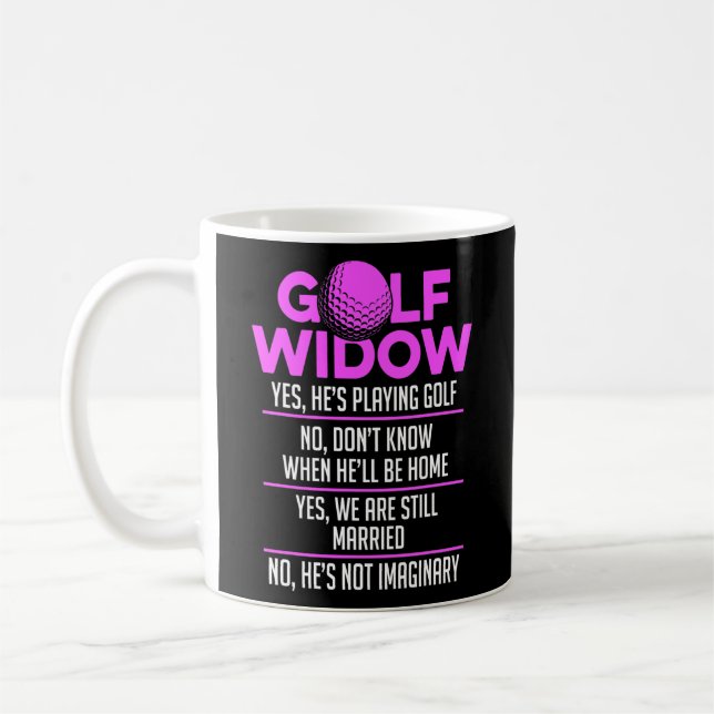 Golf Witwe Ehefrau noch Verheiratet Golfer Funny Kaffeetasse (Links)