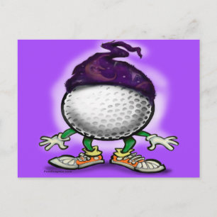 Golf Wizard Postkarte