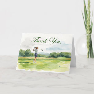 Golf Woman Golfer Golf auf Golfplatz Karte