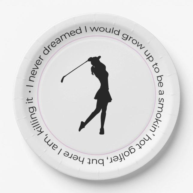 Golf Women Plate Pappteller (Vorderseite)