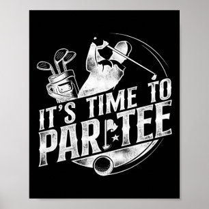Golf Wortspiel Vintage Es ist Zeit zum Abschlag Poster