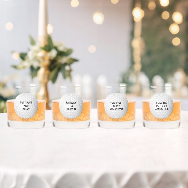 Golf Wortwitz-Thema Whiskyglas (Insitu (Hochzeit))
