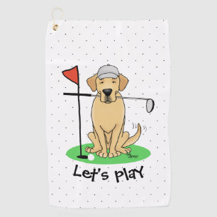 Golf Yellow Labrador Retriever (Yel 3) Hund - Nied Golfhandtuch