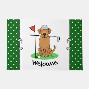 Golf Yellow Labrador Retriever (Yel 5) Hund - Nied Fußmatte