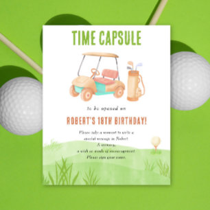 Golf-Zeitkapsel 1. Geburtstag Poster