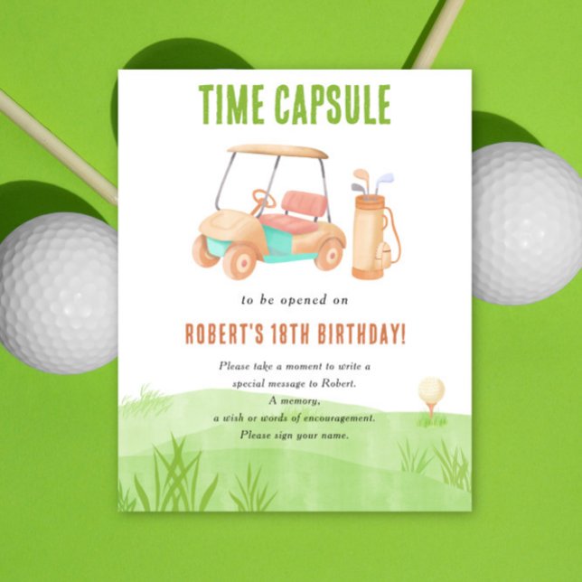 Golf-Zeitkapsel 1. Geburtstag  Poster (Von Creator hochgeladen)