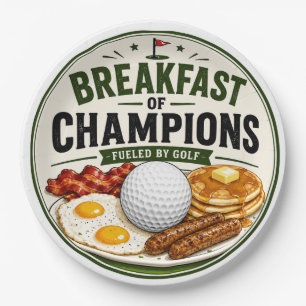 Golf-Zitat für Golf-Frühstück Pappteller
