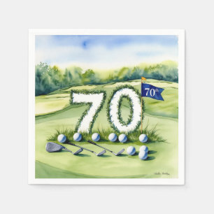 Golf zum 70. Geburtstag für Golfer Serviette