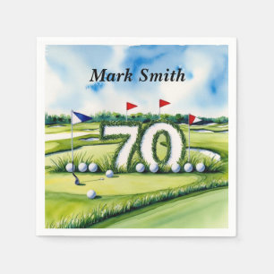 Golf zum 70. Geburtstag für Golfer Serviette