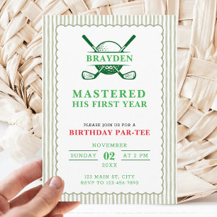 Golf zum ersten Geburtstag Par-Tee gemeistert ein Einladung